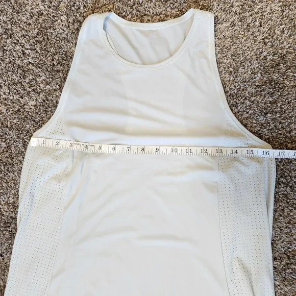 Sweaty Betty Active‎ Tank Dress Small Light Gray Racerback Mesh Panel High-Low - Picture 7 of 9